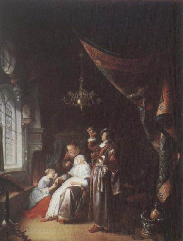 Gerrit Dou The Dropsical Lady